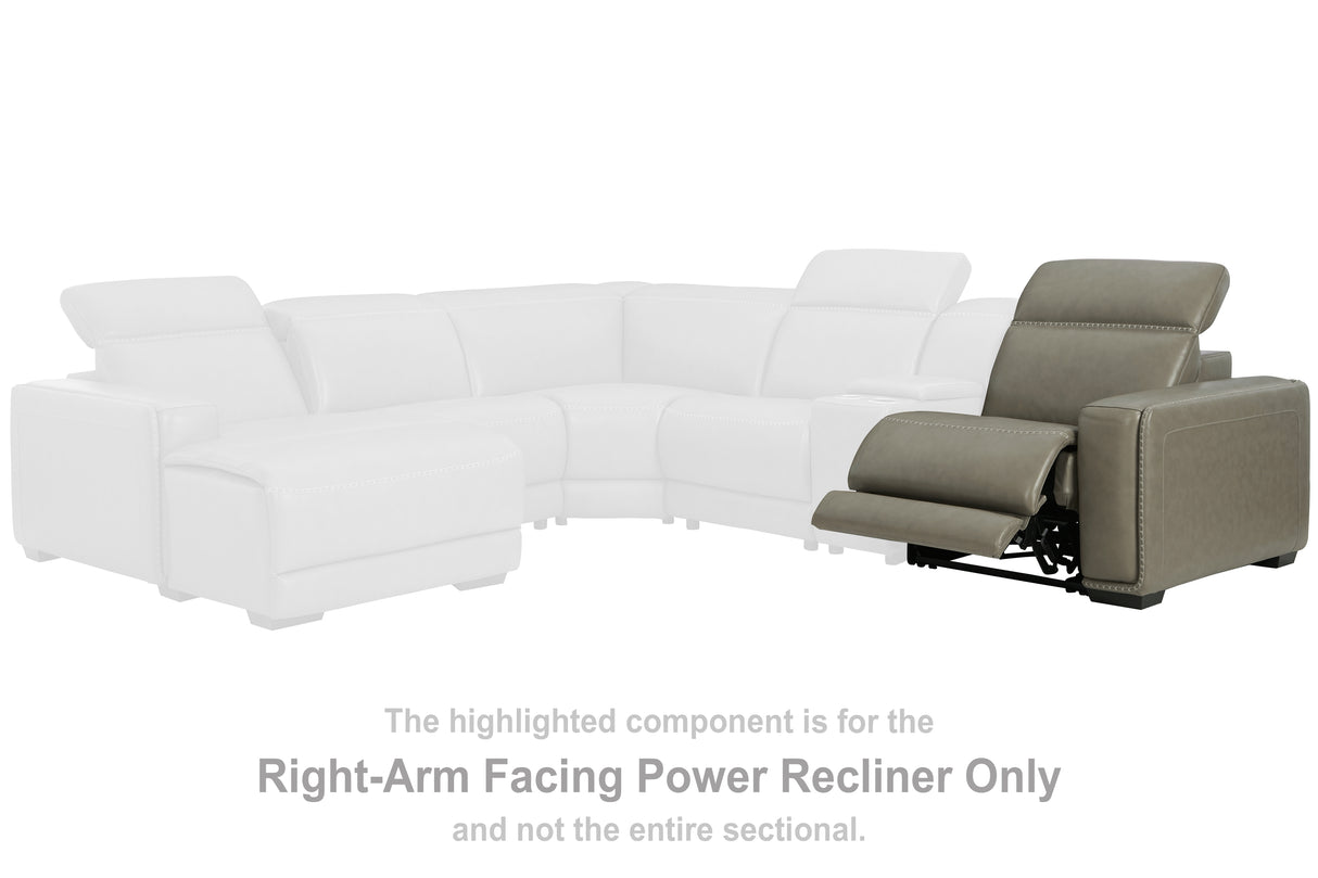 Furniture City - MS - Ashley Furniture - Correze Sectional - 3-Piece Power Reclining Sectional with Chaise / Gray - U94202S11