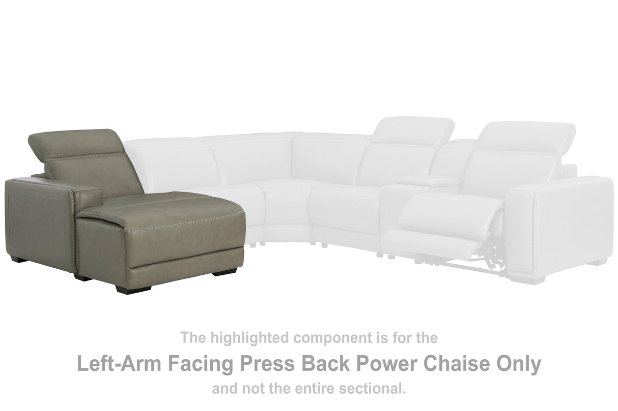 Furniture City - MS - Ashley Furniture - Correze Sectional - LAF PWR Reclining Back Chaise / Gray - U9420279