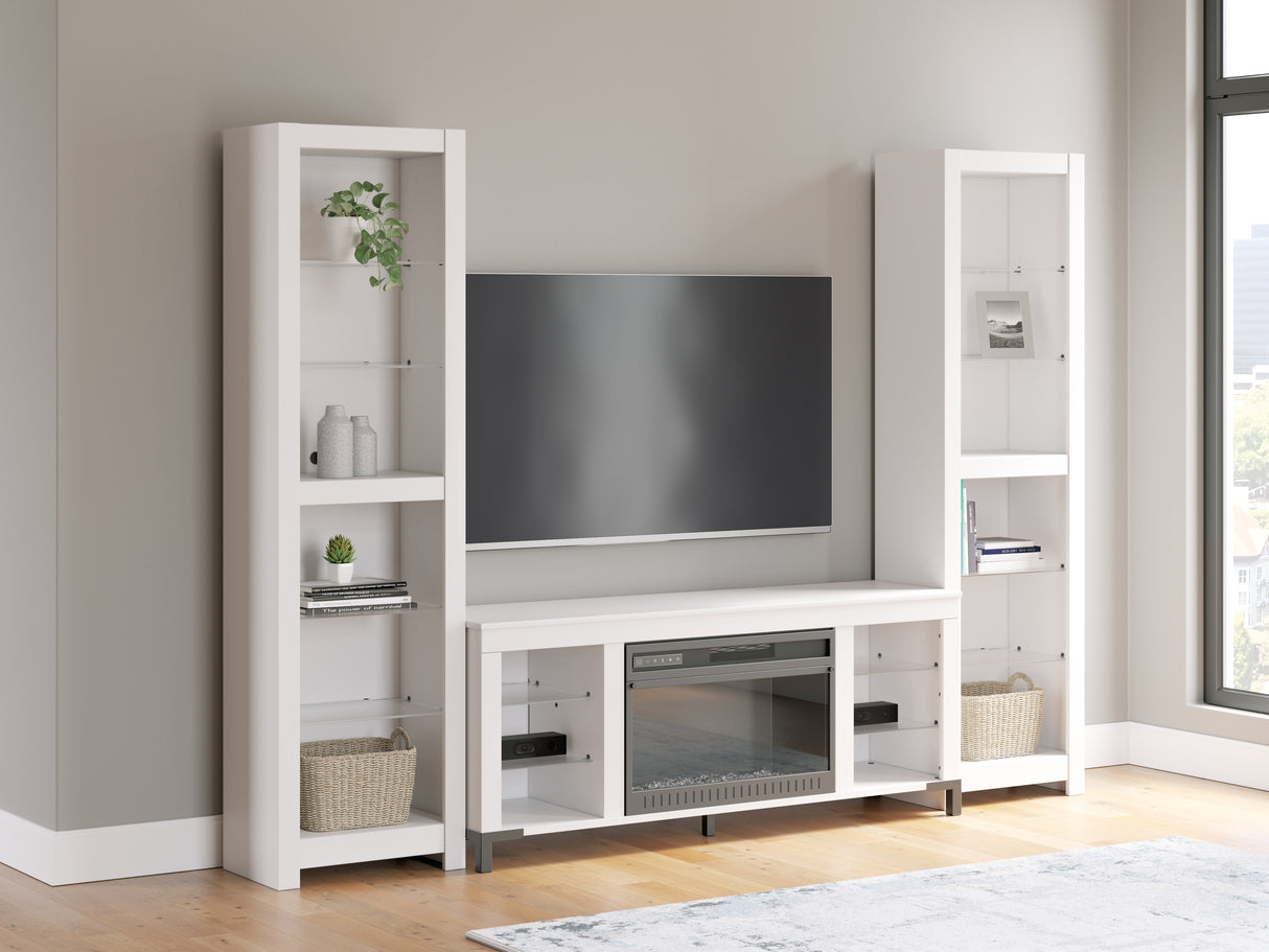 Furniture City - MS - Ashley Furniture - Brollevi Entertainment Center - 3-Piece Entertainment Center / White - W2722W1