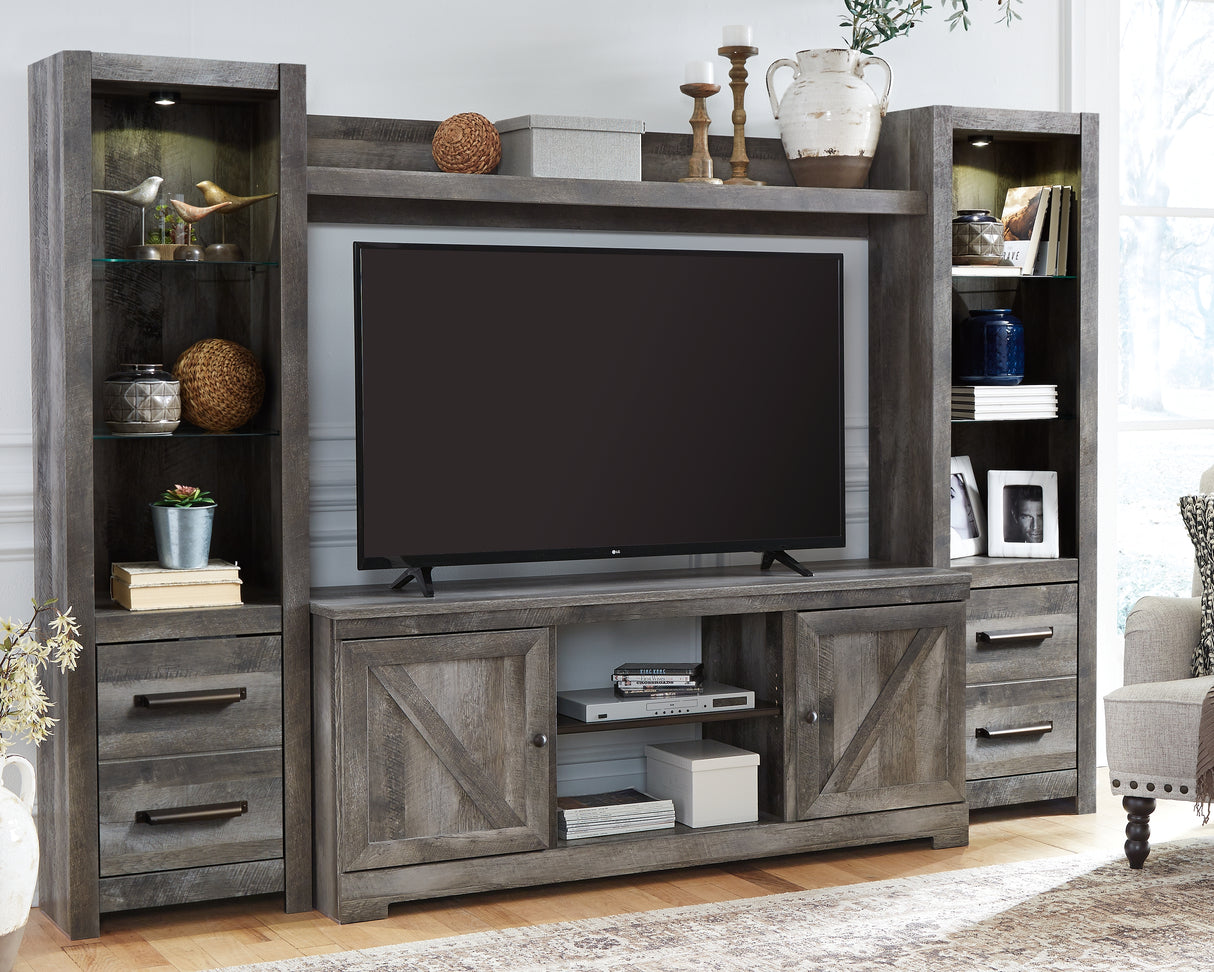 Furniture City - MS - Ashley Furniture - Wynnlow Entertainment Center - 4-Piece Entertainment Center / Gray - W440W2