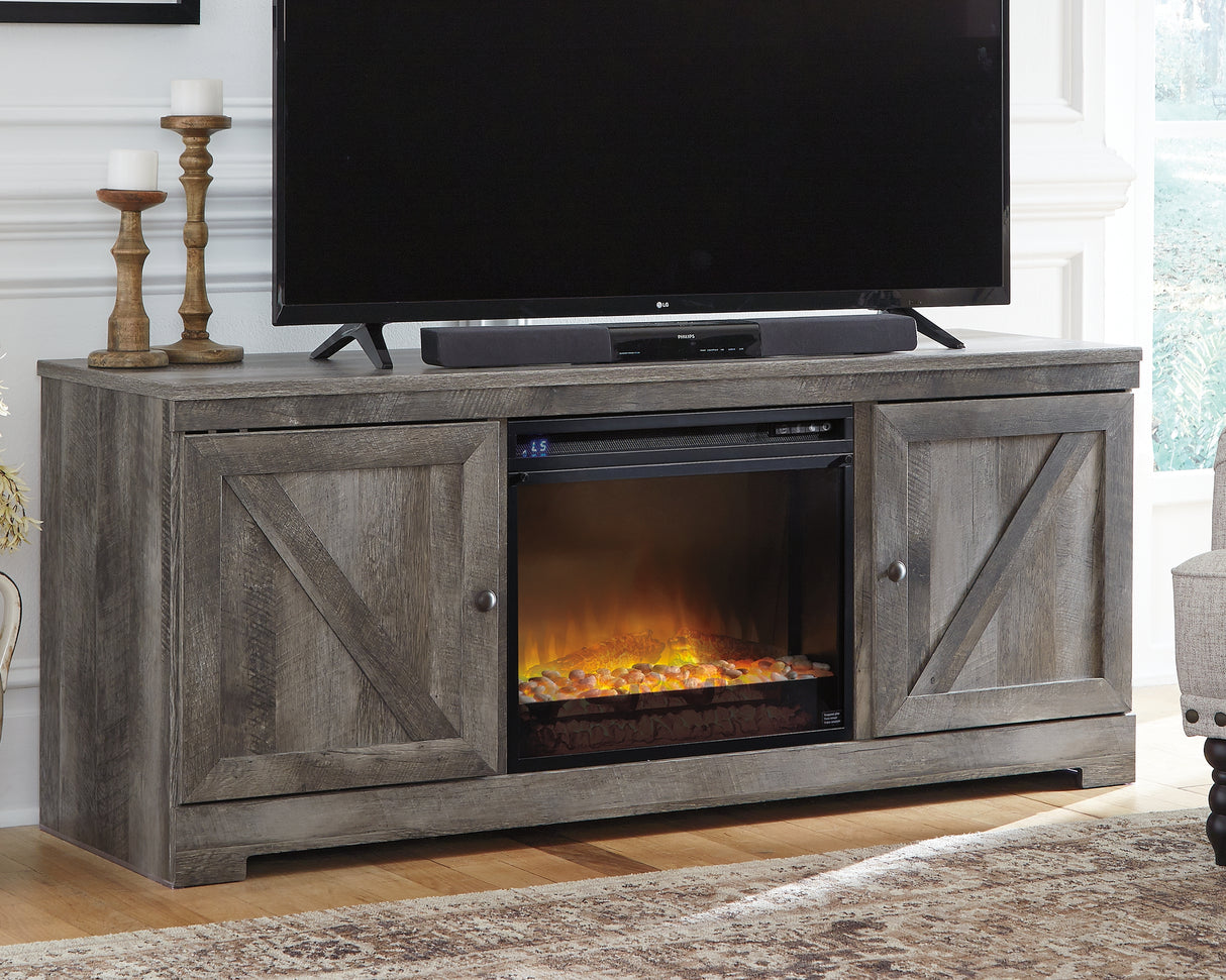 Furniture City - MS - Ashley Furniture - Wynnlow 63" TV Stand with Electric Fireplace - 63" TV Stand with Electric Fireplace / Gray - W440W4