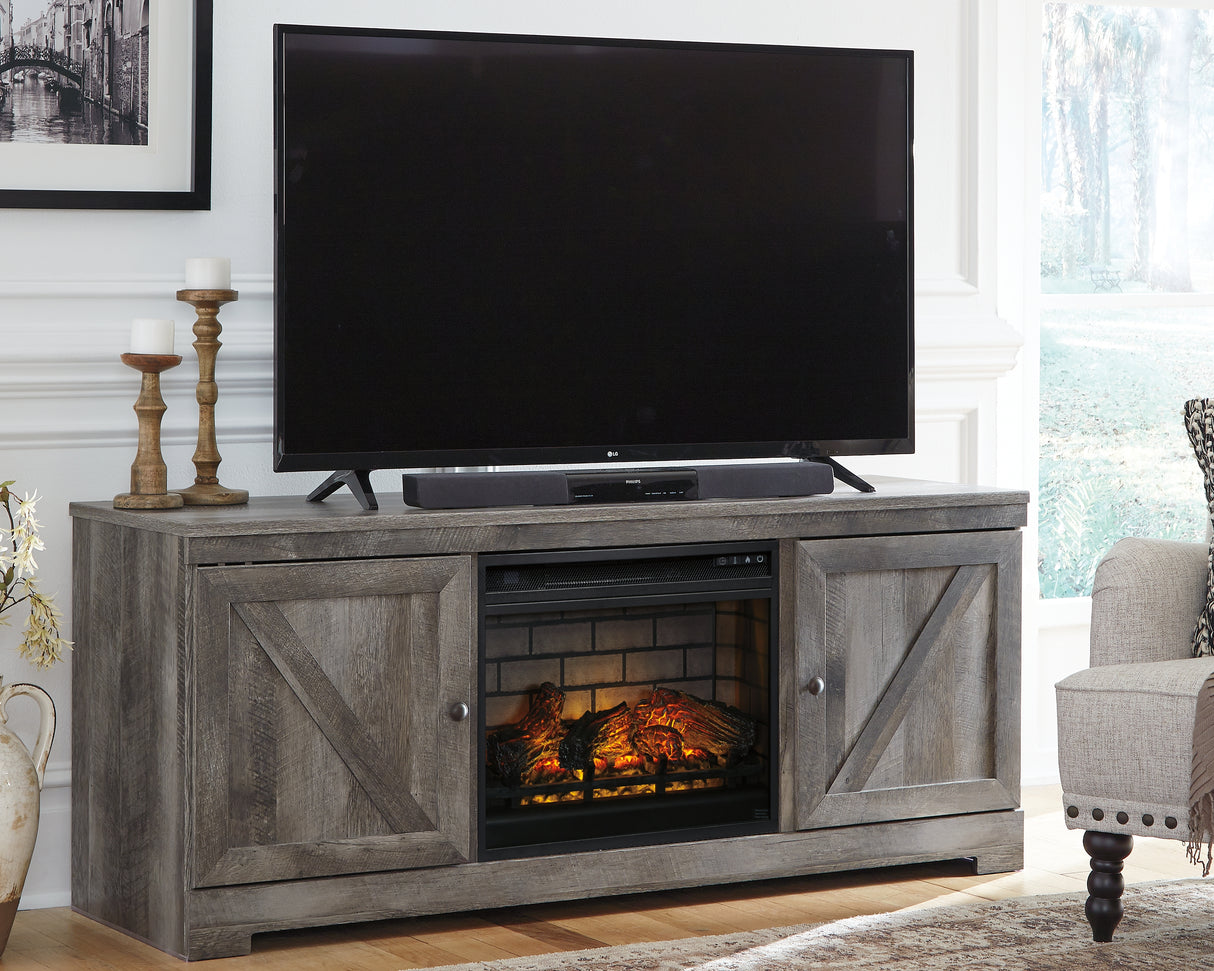 Furniture City - MS - Ashley Furniture - Wynnlow 63" TV Stand with Electric Fireplace - 63" TV Stand with Electric Fireplace / Gray - W440W9