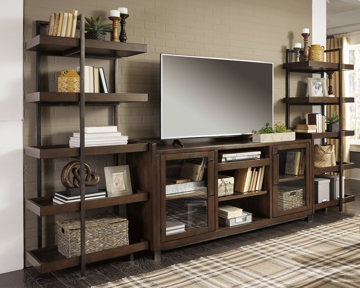 Furniture City - MS - Ashley Furniture - Starmore Entertainment Center - 3-Piece Entertainment Center / Brown/Gunmetal - W633W1