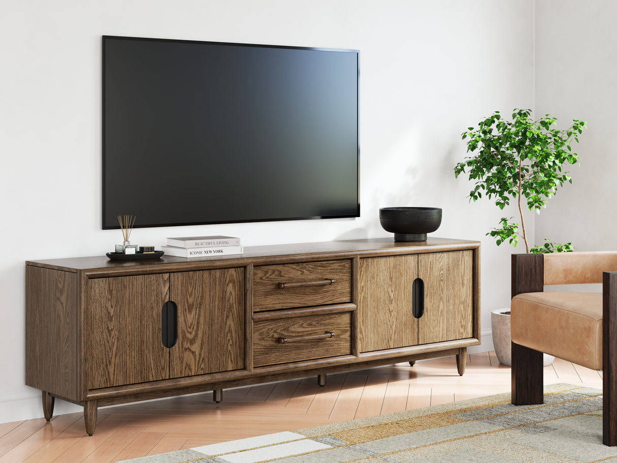 Furniture City - MS - Ashley Furniture - Roanhowe 85" TV Stand - 85" / Brown - W769-68