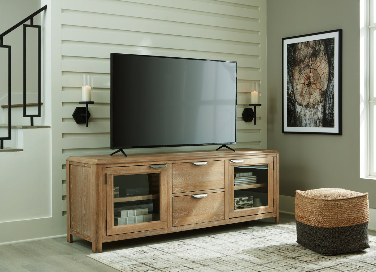 Furniture City - MS - Ashley Furniture - Rencott 80" TV Stand - 80" / Light Brown - W781-68