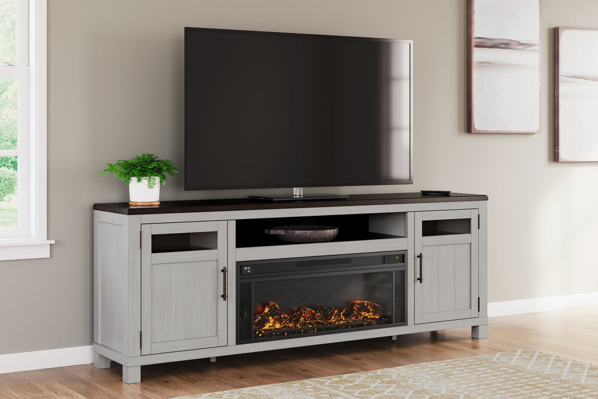 Furniture City - MS - Ashley Furniture - Darborn 88" TV Stand with Electric Fireplace - 88" TV Stand with Electric Fireplace / Gray/Brown - W796W1