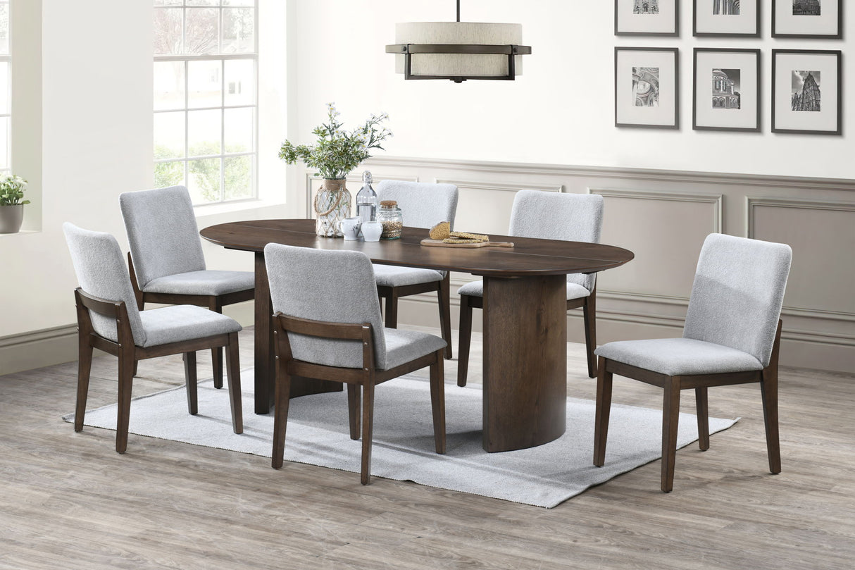 Kody - 79" Oval Fixed-Top Dining Table Set
