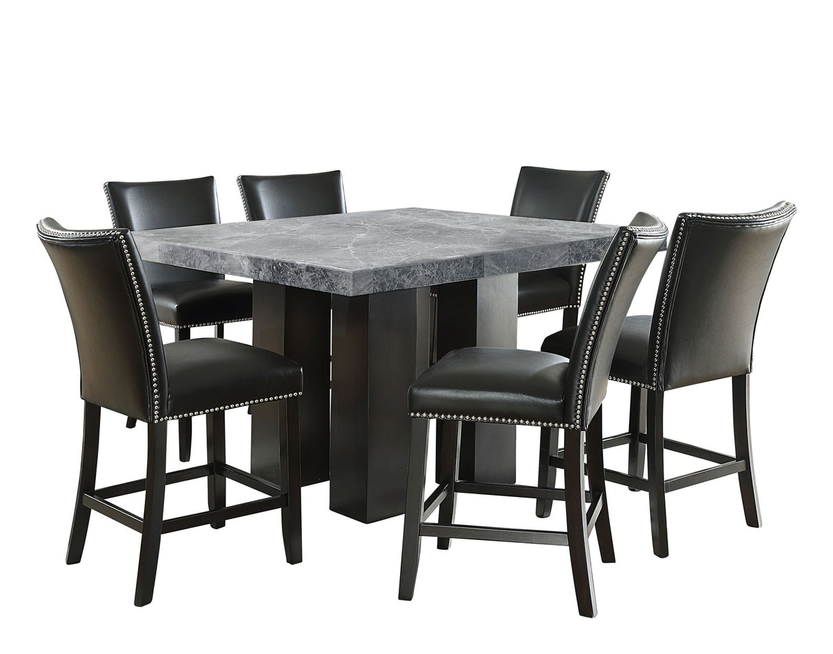 Camila - Square Counter Dining Set - Gray Top