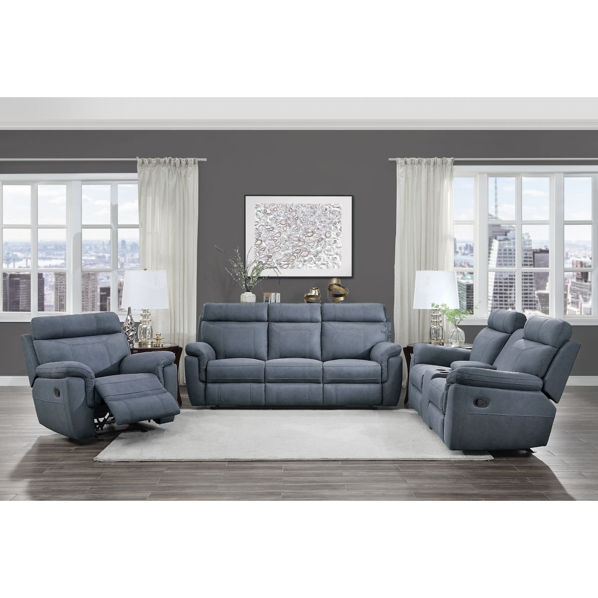 Clifton - Double Reclining Sofa With Center Drop-Down Cup Holders