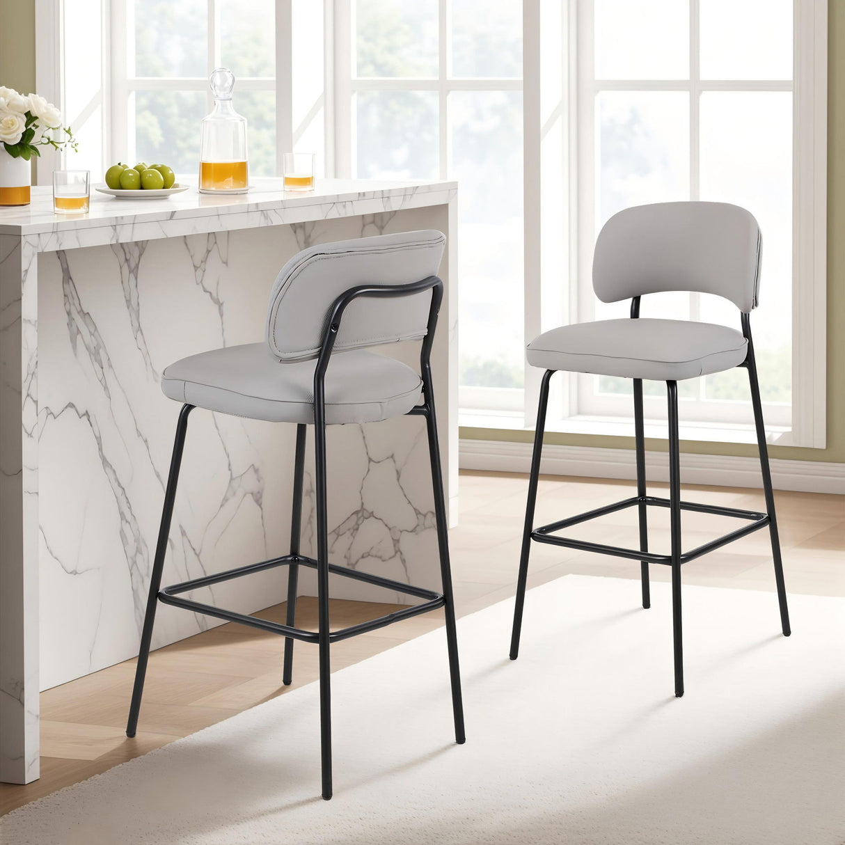 Blythe - Vegan Leather Bar Chair (Set of 2)