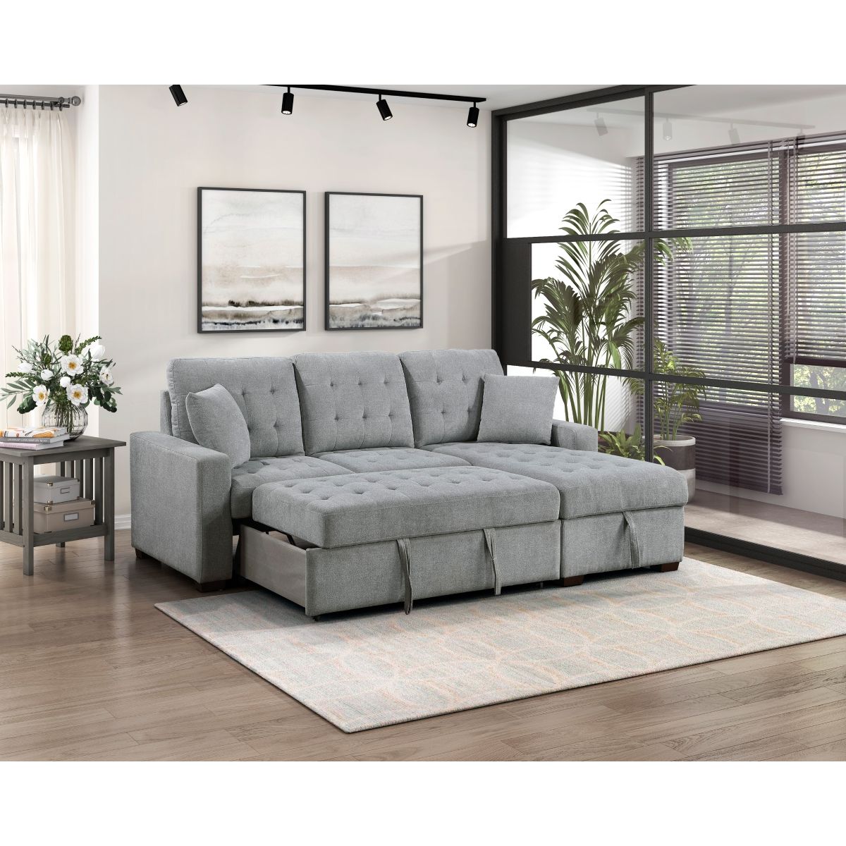 Waitsfield - Sectional With Chaise, Pull-Out Bed And Hidden Storage