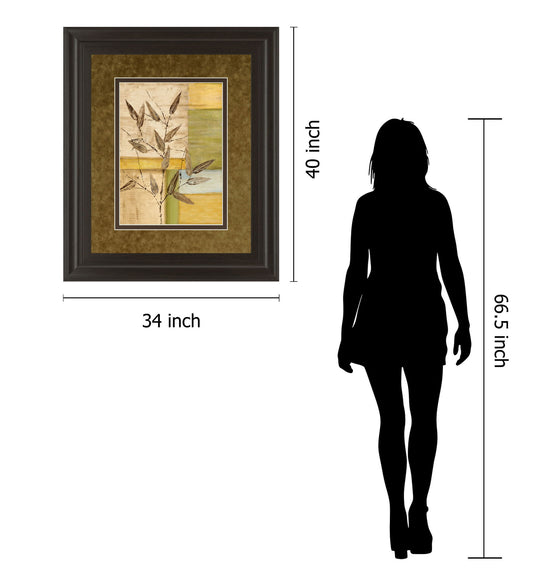 Urban Garden I By Norm Olson - Framed Print Wall Art - Light Brown