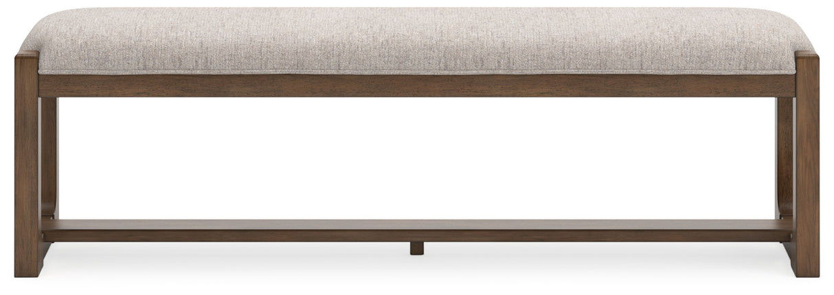 Cabalynn - Large Uph Dining Room Bench - Oatmeal / Light Brown