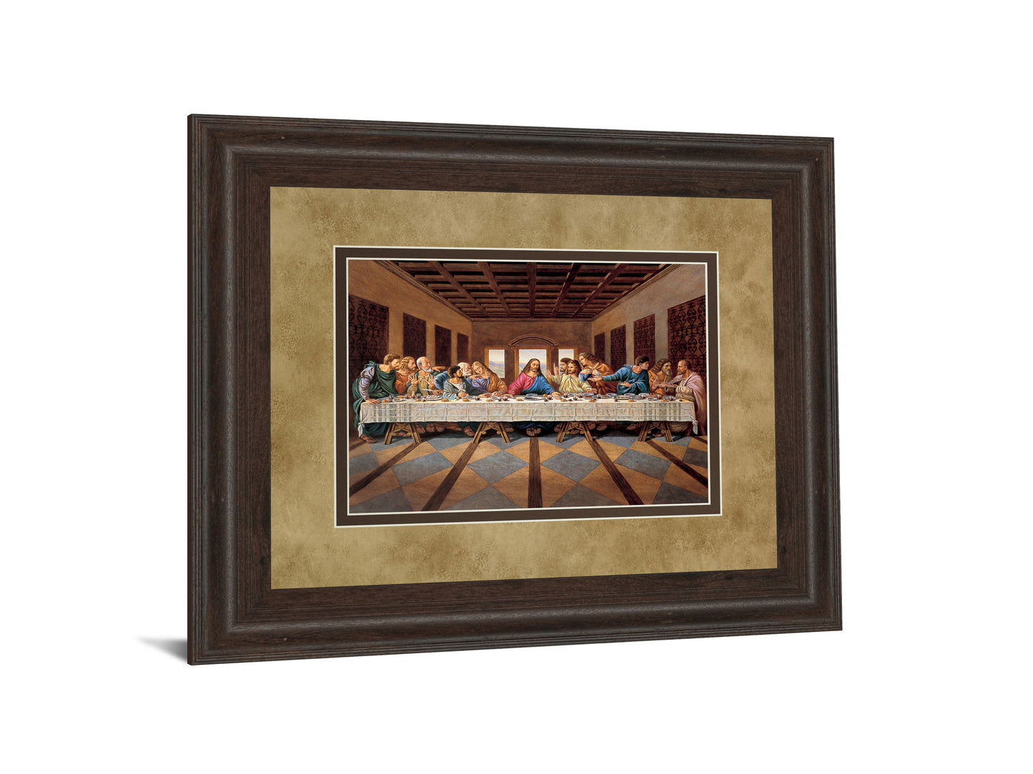 Last Supper - Framed Print Wall Art - Light Brown