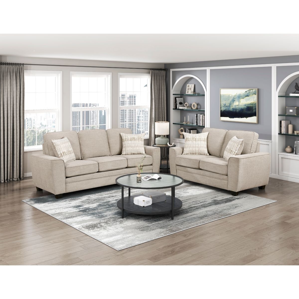 Zander - Loveseat - Taupe
