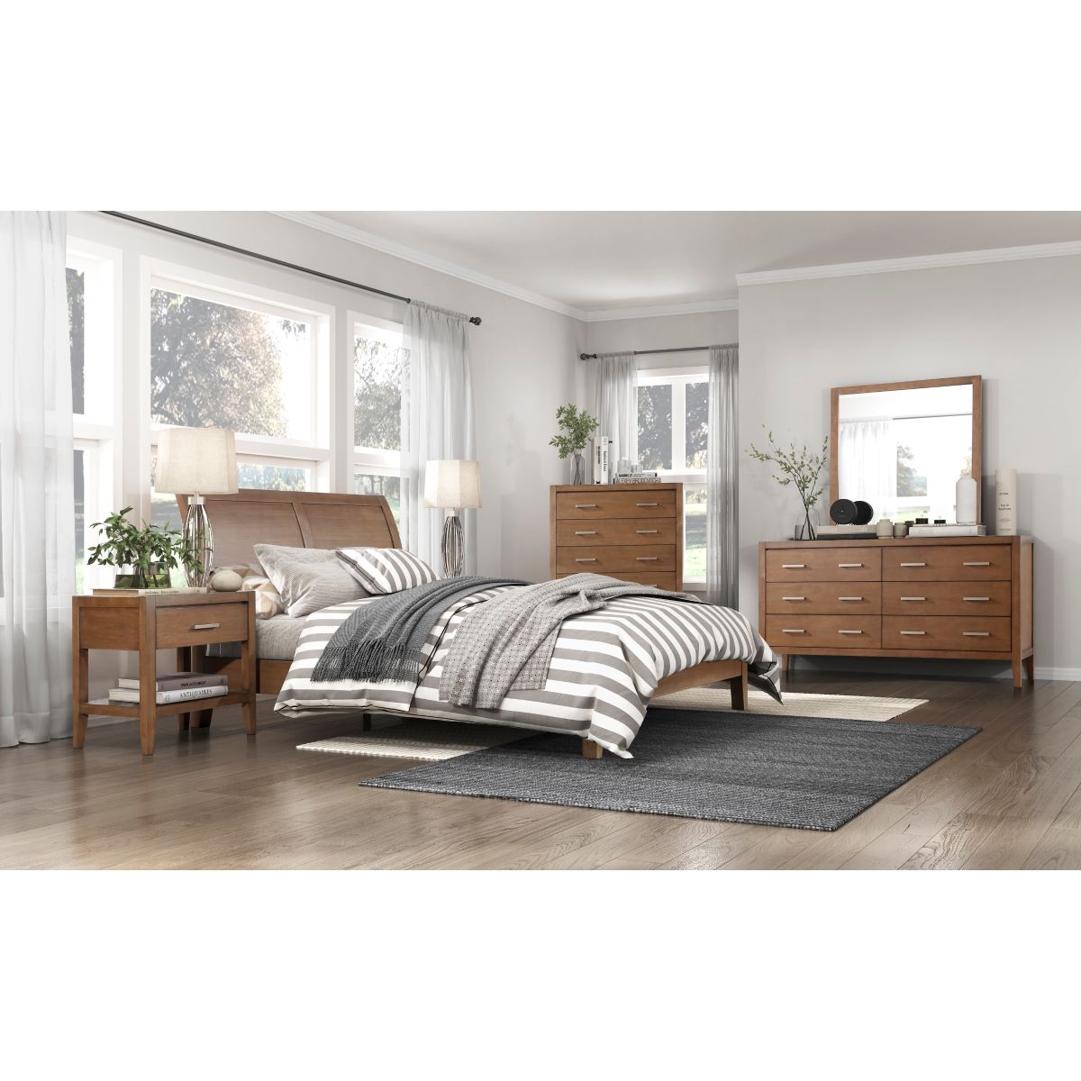 Evans - Mirror - Brown