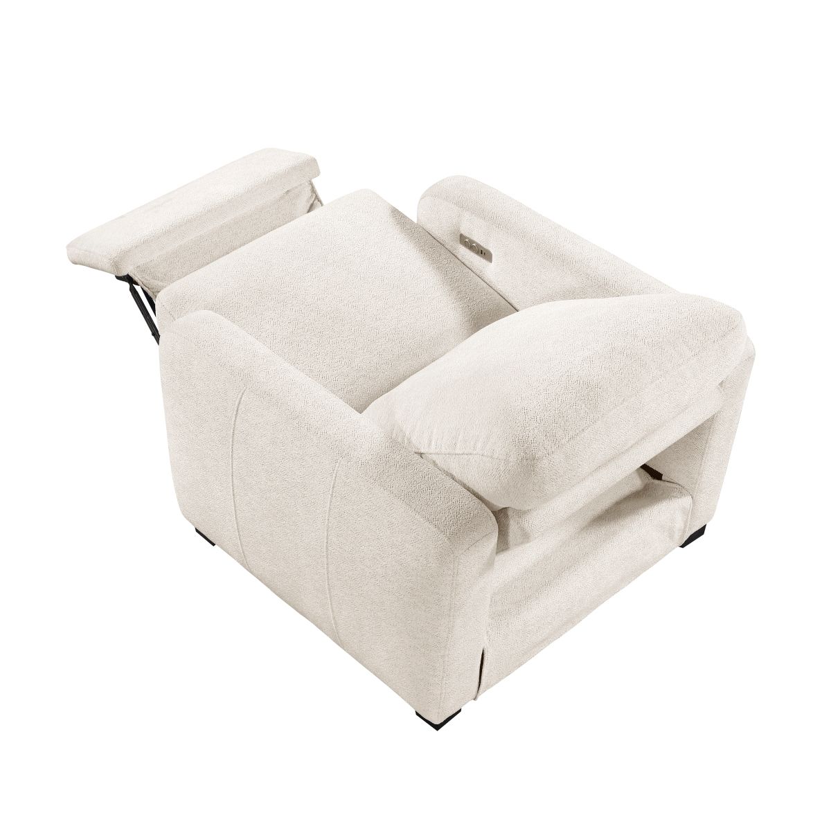 Vera - Power Reclining Chair With USB Charging Ports - Beige