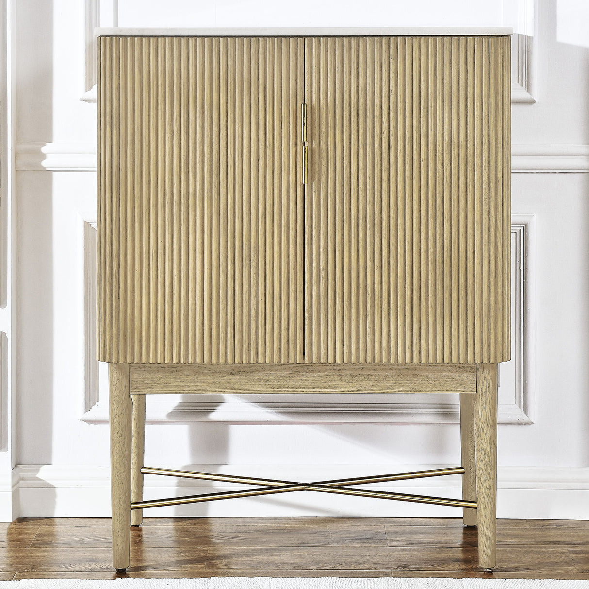 Vida - Marble Top Wine Cabinet