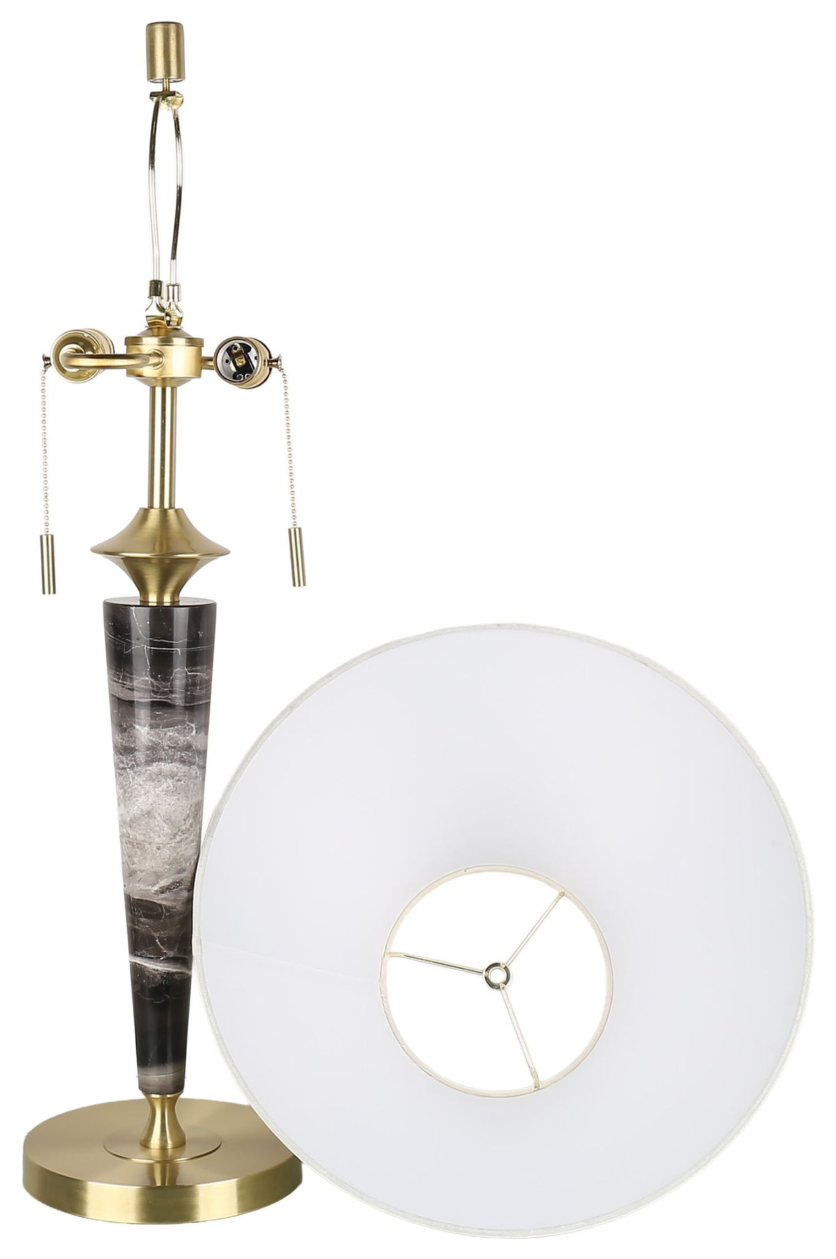 Midnight Scepter - 31 X 16 - Marble Table Lamp (Set of 2) - Black Marble