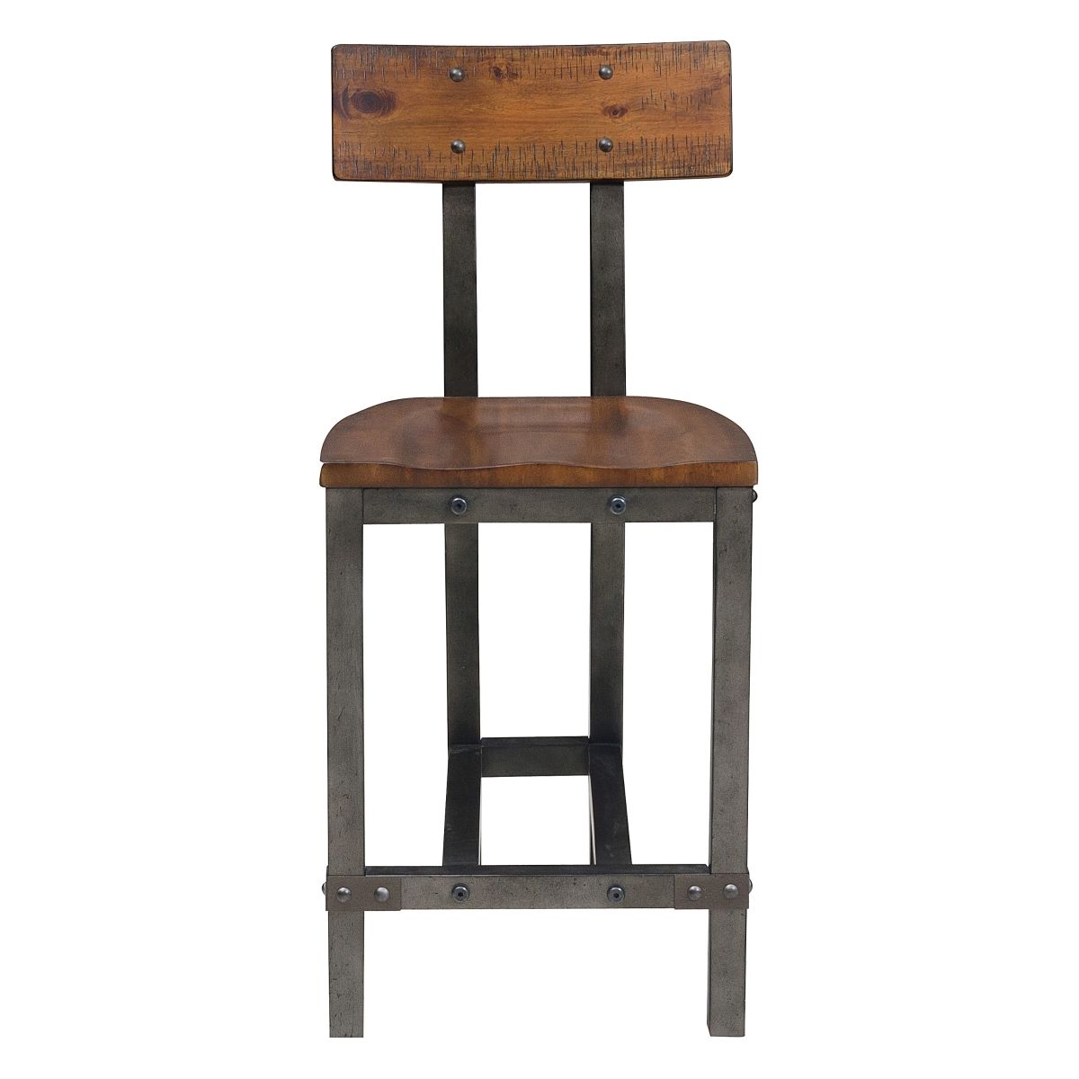 Holverson - 5 Piece Dining Room Set (Table & 4 Side Chairs) - Rustic Brown / Gunmetal