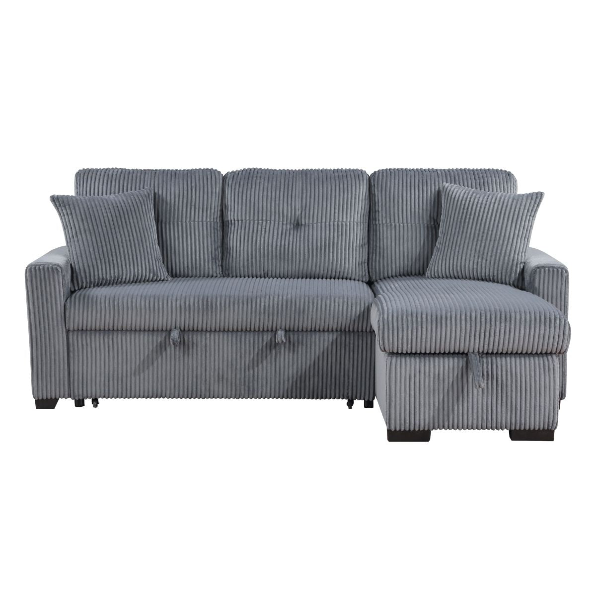 Rhett - 3 Piece Reversible Sectional With Pull-Out Bed And Hidden Storage