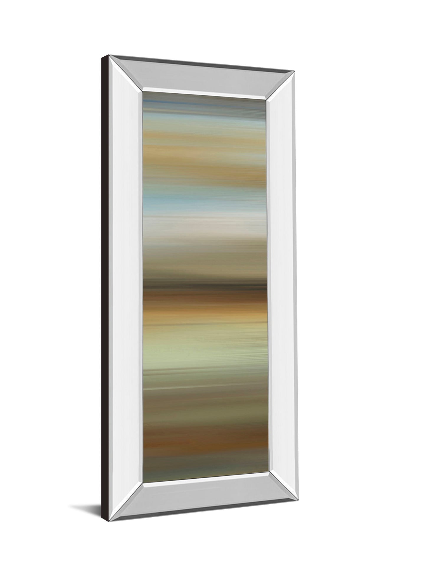 Abstract Horizon Il By James Mcmaster - Mirror Framed Print Wall Art - Beige