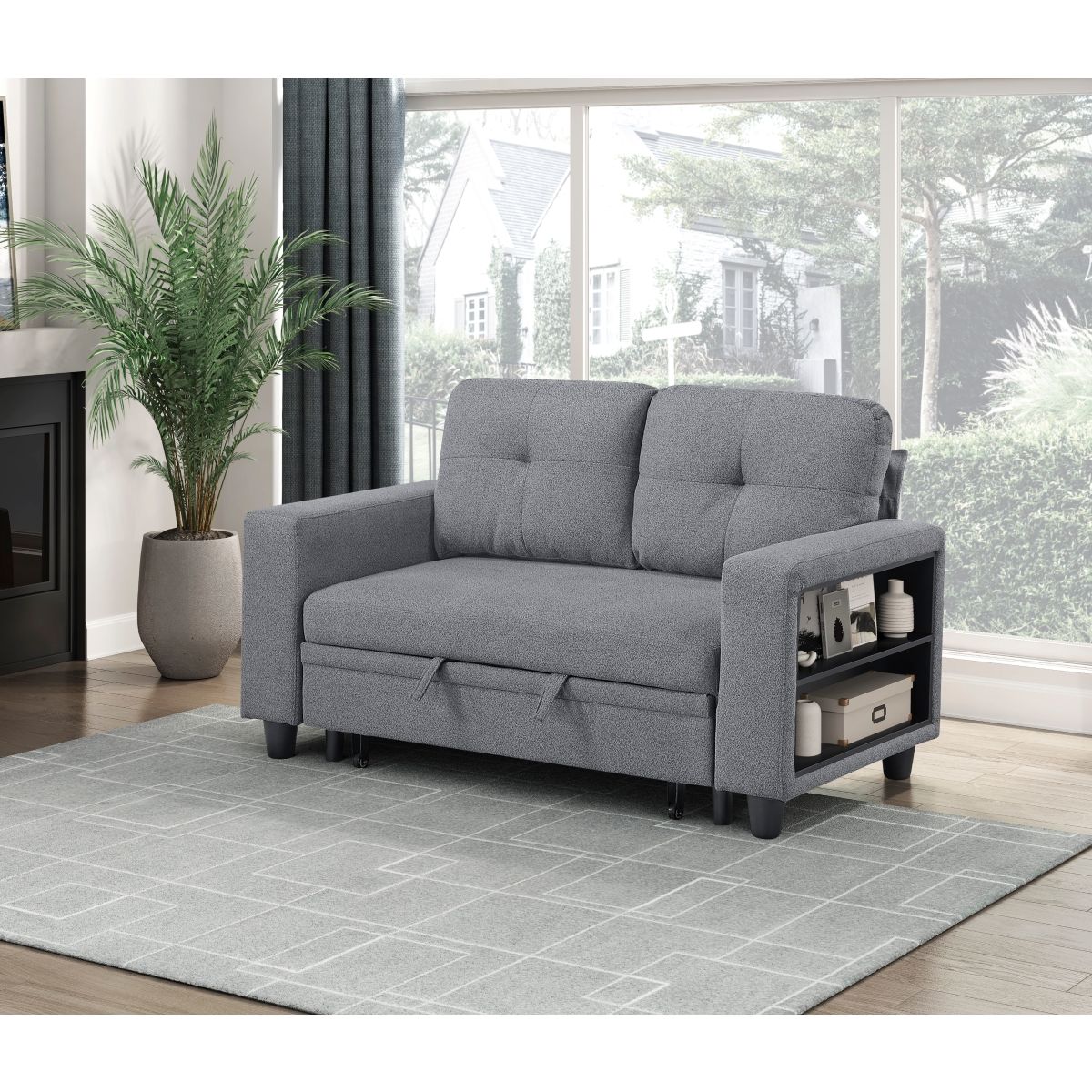 Robinson - Loveseat With Pull-Out Bed, Shelves And Charging Ports