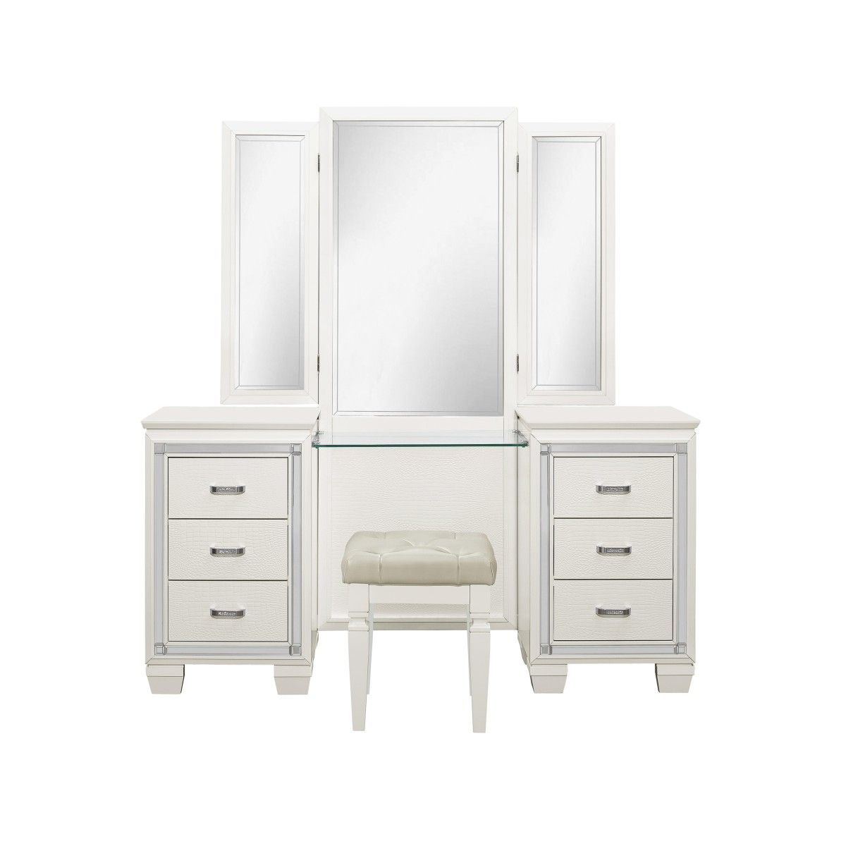 Allura - Vanity Dresser With Mirror