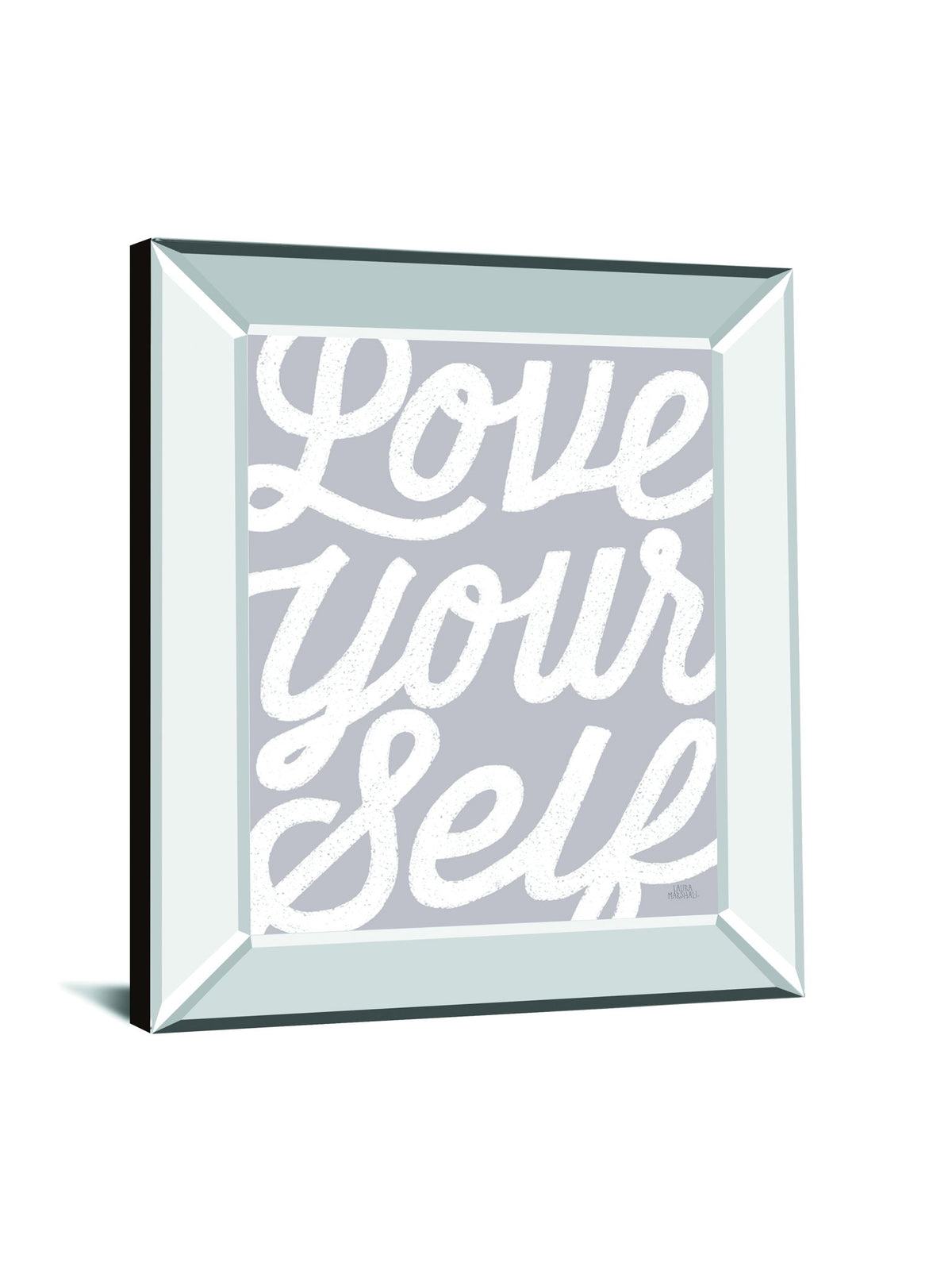 Positivity VIII By Laura Marshall - Mirror Framed Print Wall Art - Silver
