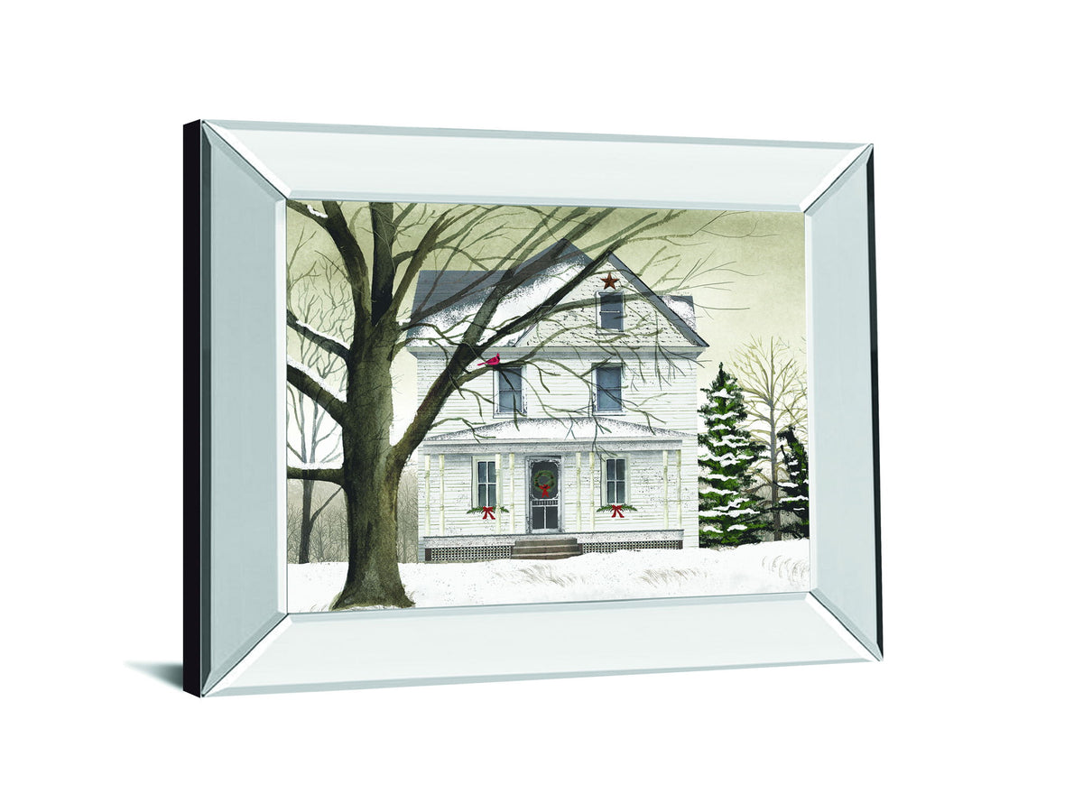 Winter Porch By Billy Jacobs - Mirror Framed Print Wall Art - Silver
