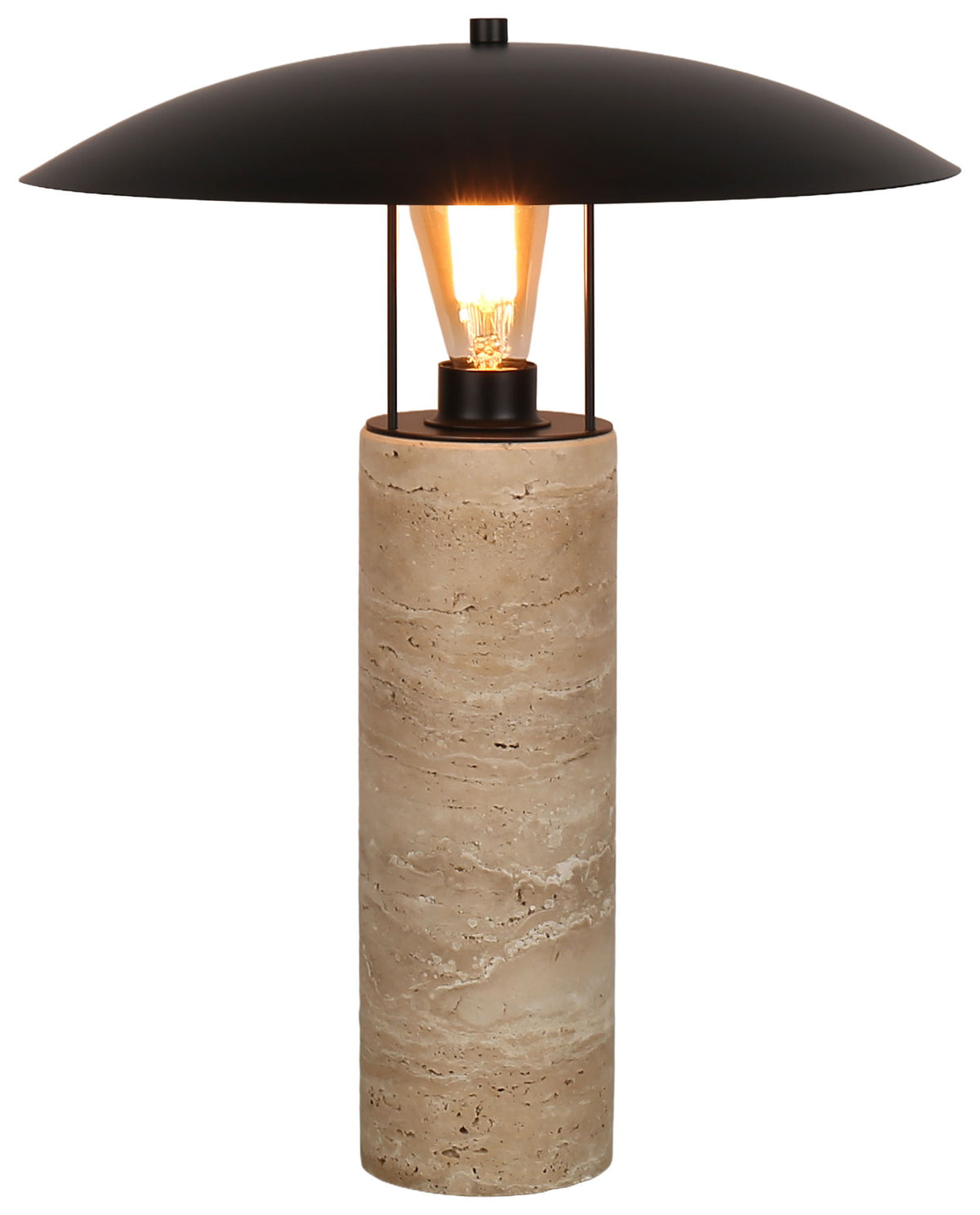Mesa Canopy - 20 X 16 - Travertine Accent Lamp (Set of 2) - Travertine