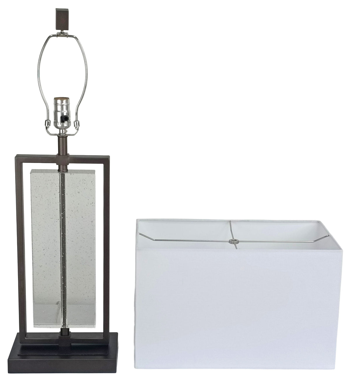 Stillwater Frame - 30 X 17 - Metal Table Lamp (Set of 2) - Gray Slate