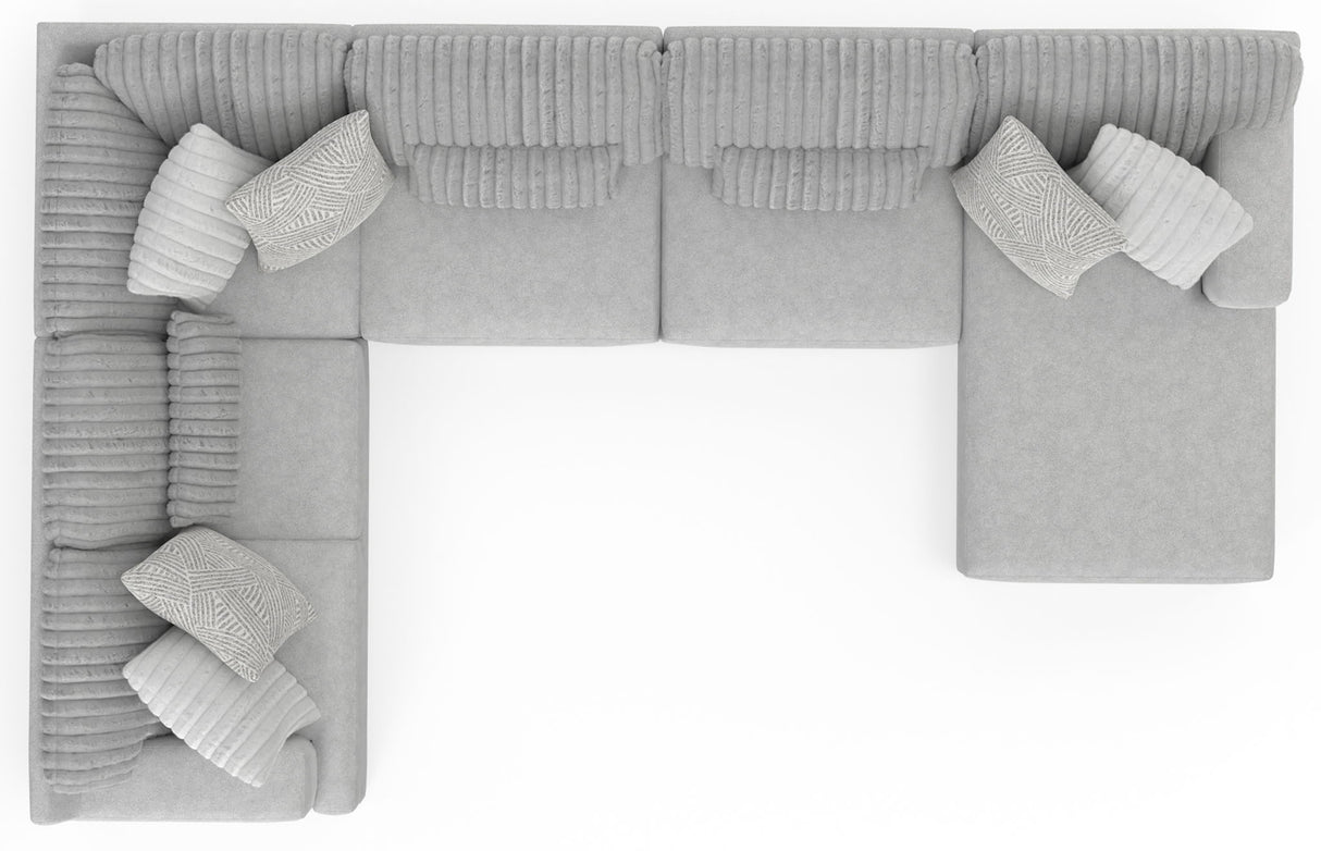 Logan - Upholstered Sectional With Comfort Coil Seating And Accent Pillows Included