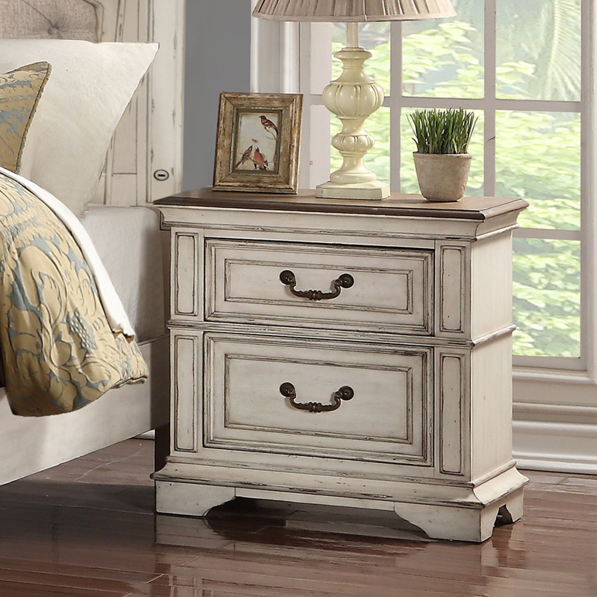 Anastasia - Nightstand - Antique White