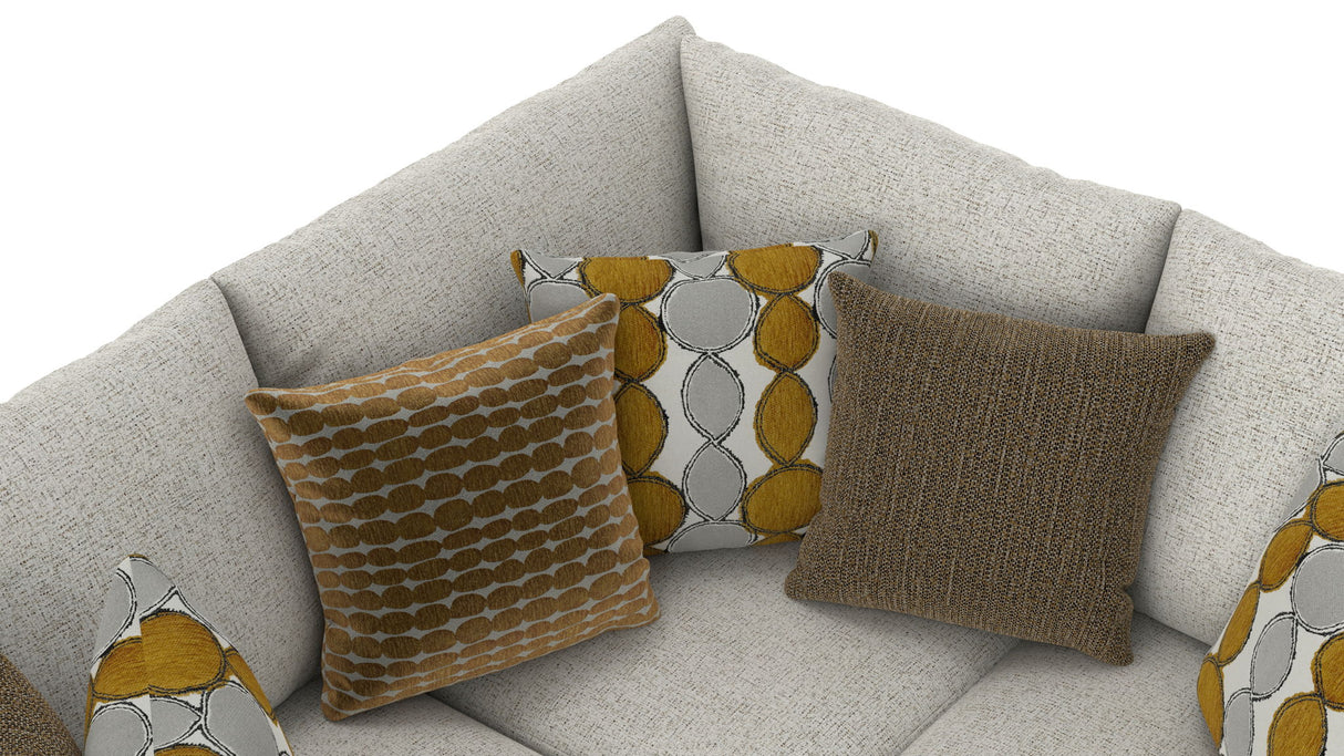 Tori - Sectional With Comfort Coil Seating, Cocktail Ottoman And Accent Pillows Included