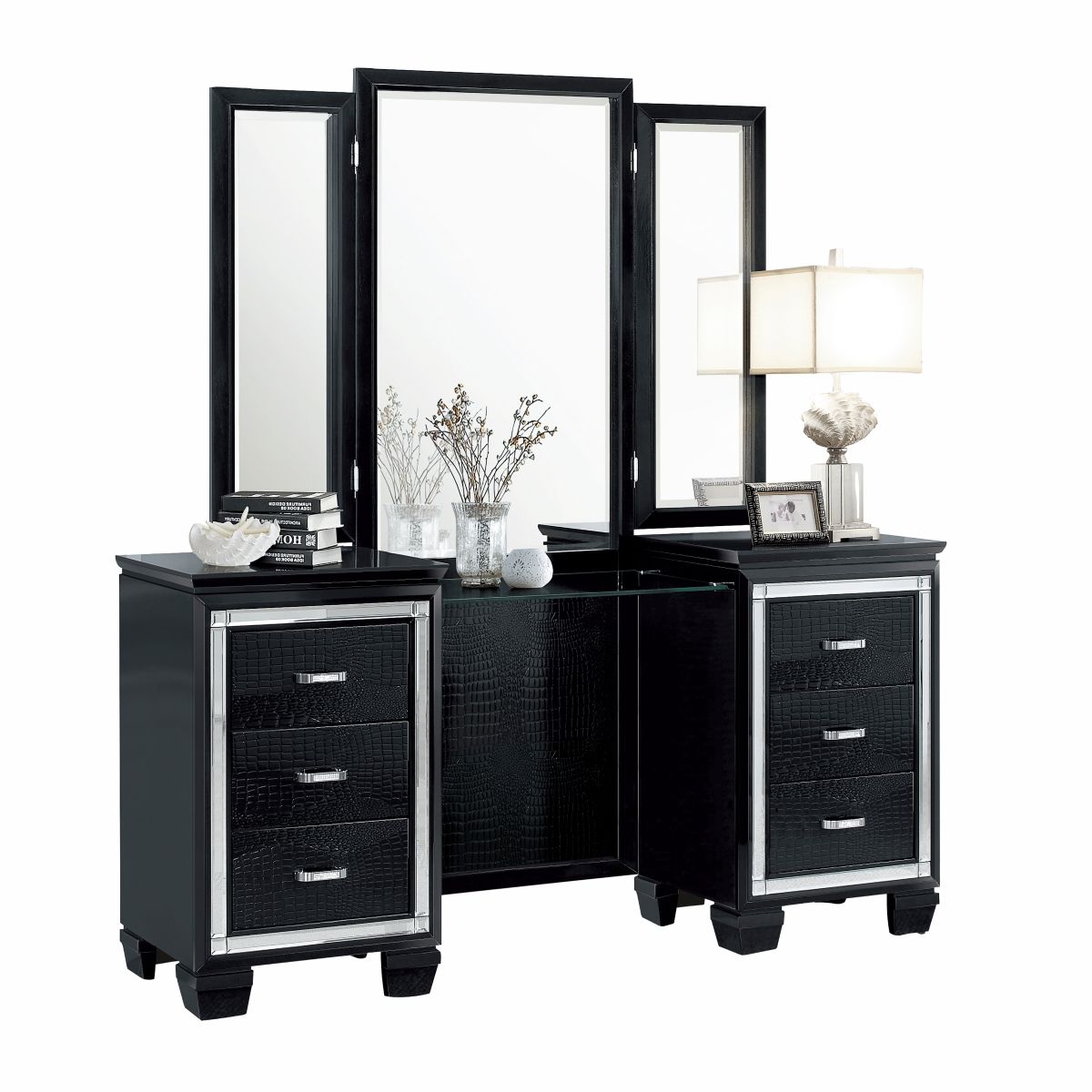 Allura - Vanity Dresser With Mirror