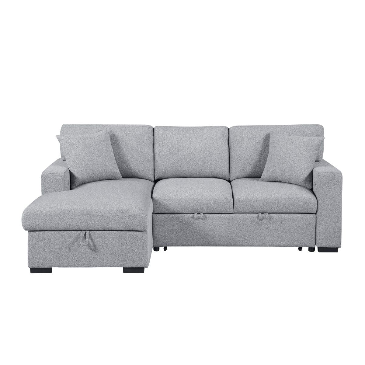 Pompano - Sectional With Chaise, Pull-Out Bed And Hidden Storage, Charging Ports
