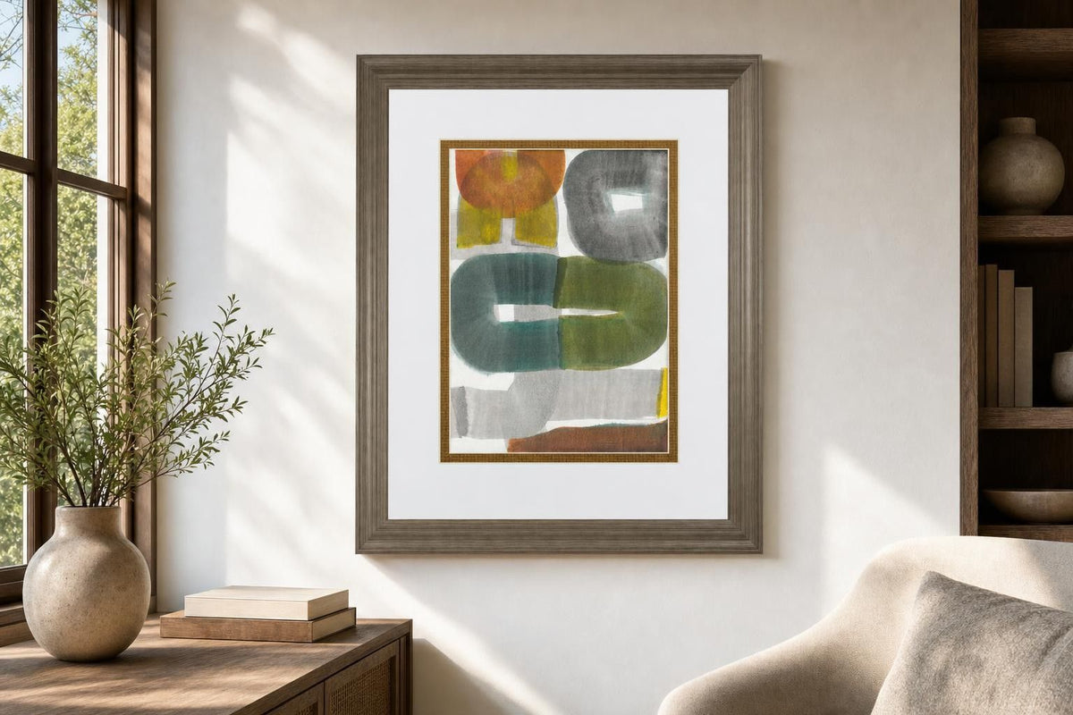 34x40 Geode Abstraction I By Jodi Fuchs - Dark Gray