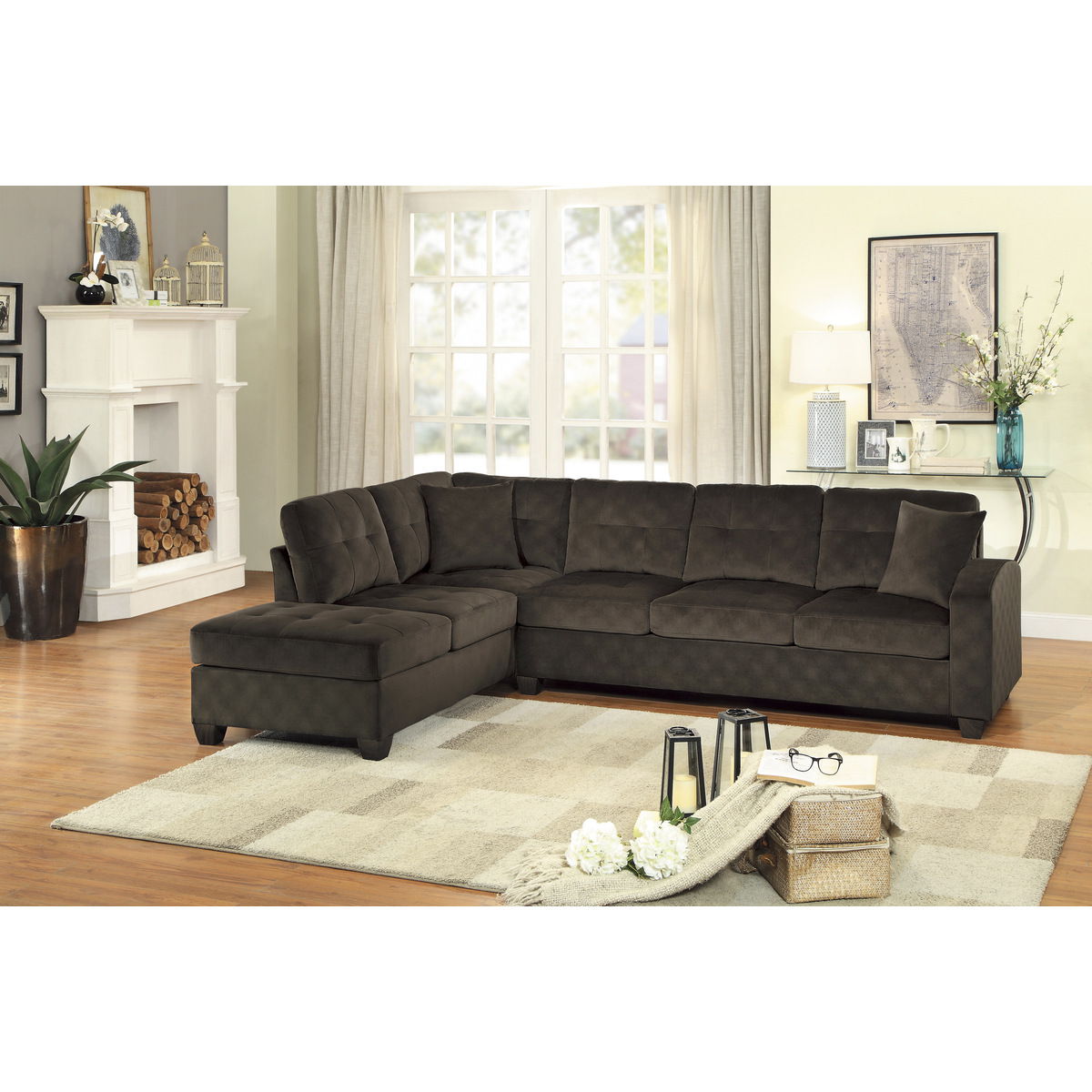 Emilio - 2 Piece Reversible Sectional With Chaise