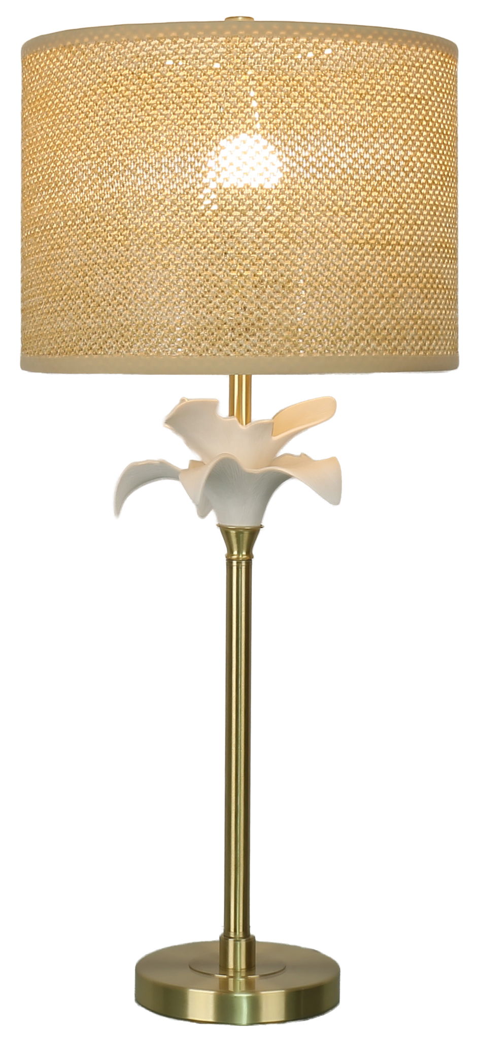 Lily Reverie - 32 X 14 - Metal Table Lamp (Set of 2) - Textured White Ceramic, Soft Gold