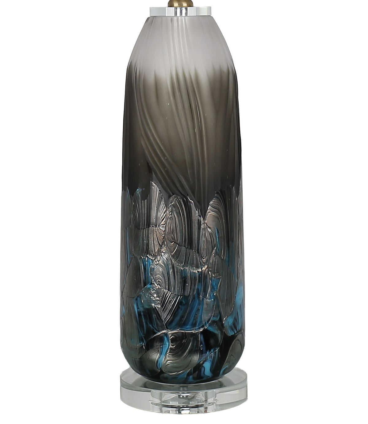 Nocturne Current - 29 X 15 - Art Glass Table Lamp (Set of 2) - Midnight Smoke Blue