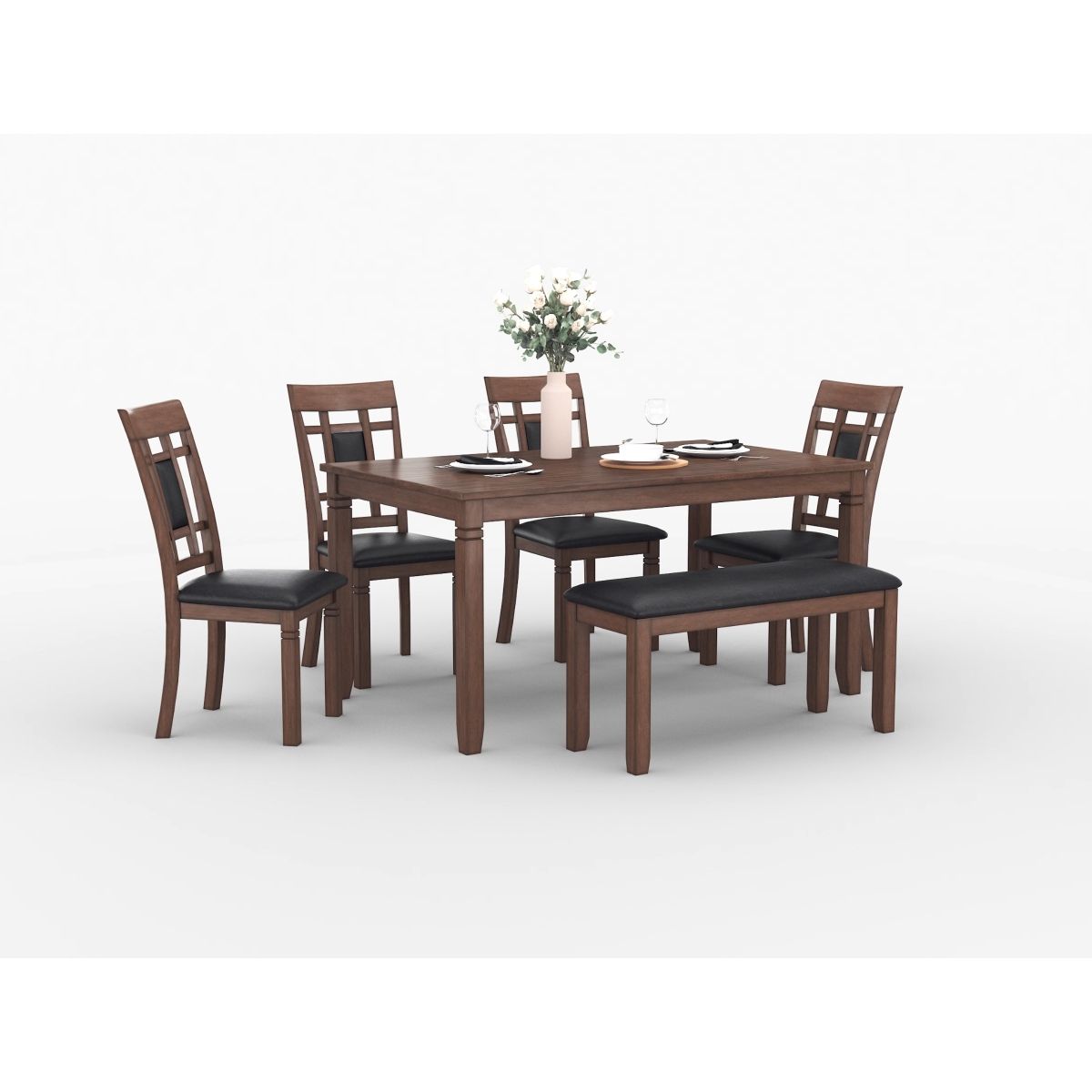 Salton - 6 Piece Pack Dinette Set - Brown