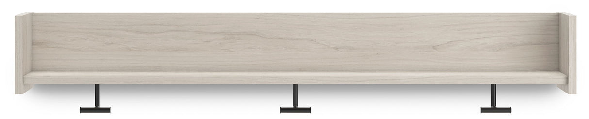 Socalle - Wall Mounted Coat Rack w/Shelf - Light Natural