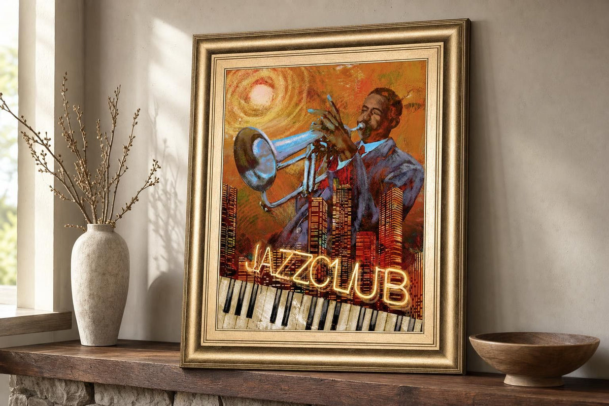22x26 Jazz Club By Conrad Knutsen - Orange