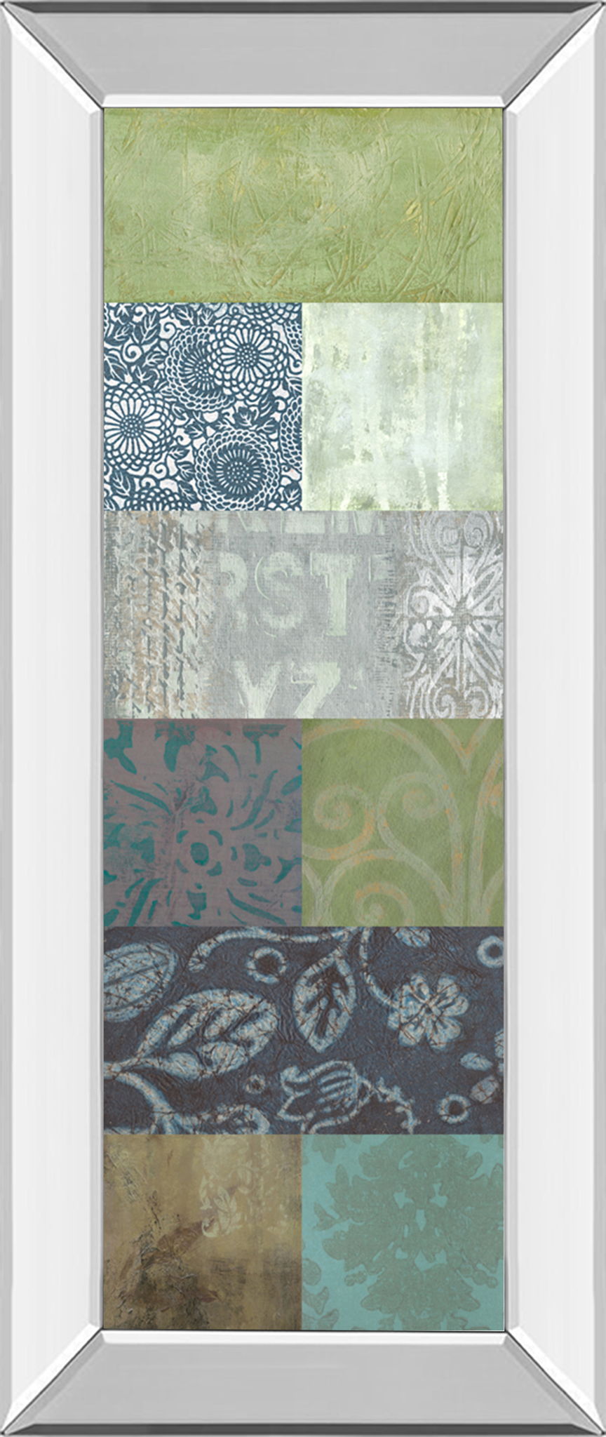 Zen Panel I By Vision Studio - Mirror Framed Print Wall Art - Dark Gray