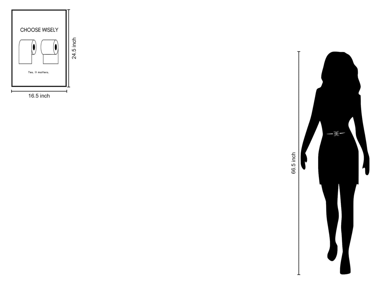 "DecisIVe Humor" Canvas In Frame - Black / White