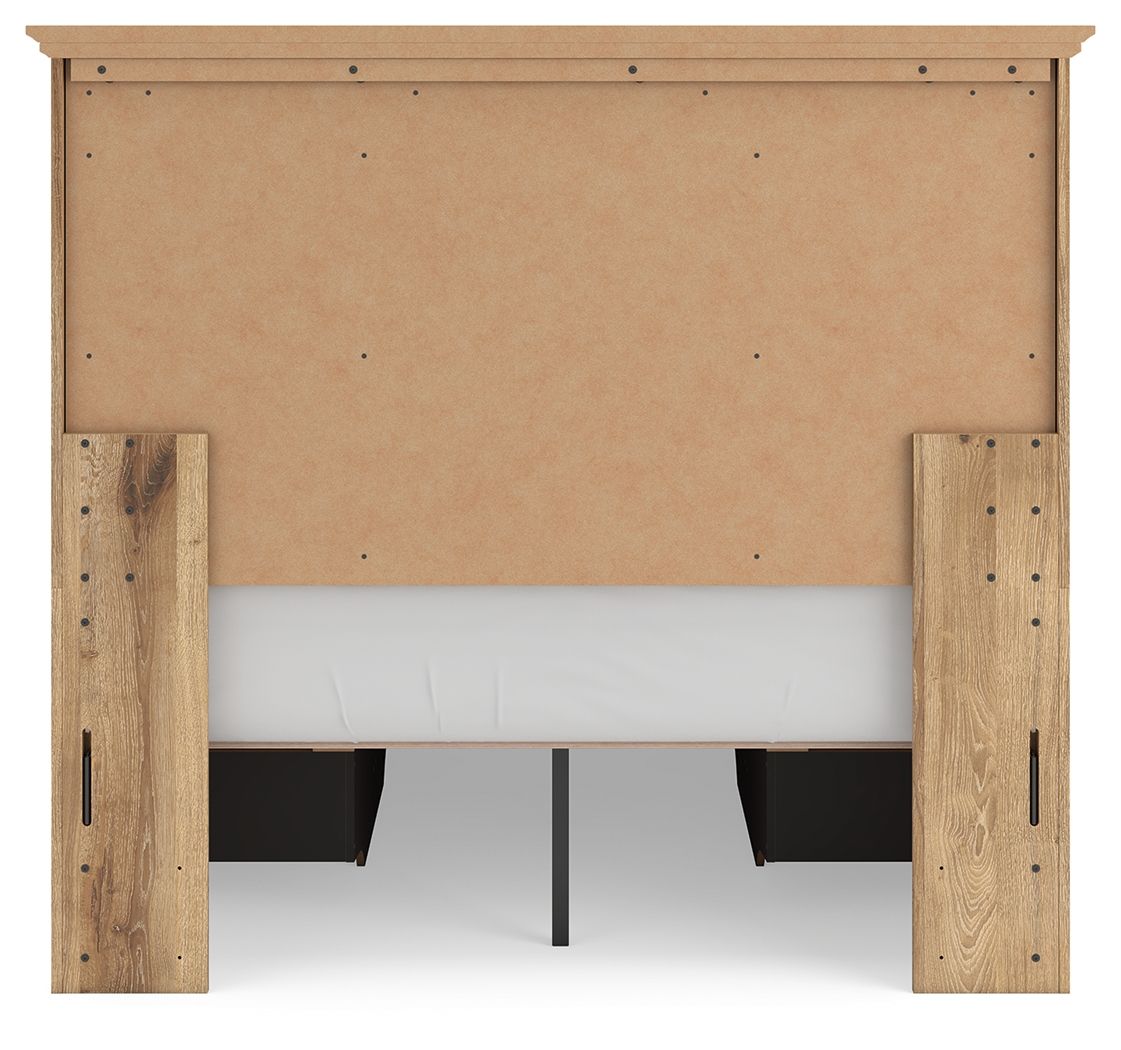 Makidern - Panel Storage Bed With 2 Under Bed Storage Units