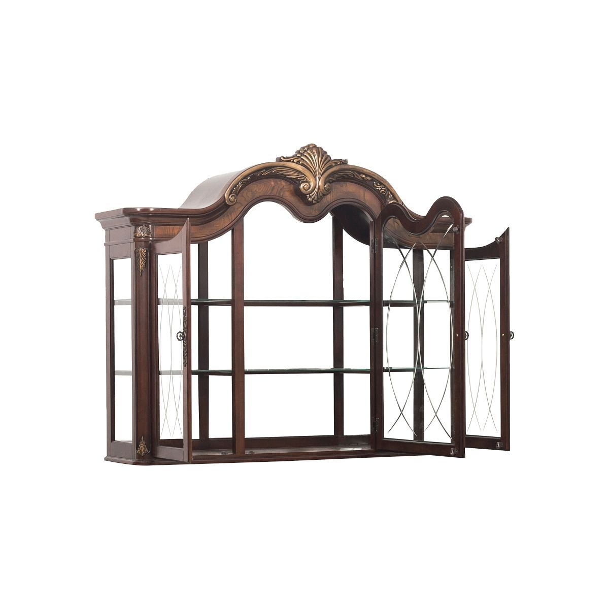 Deryn Park - Hutch With LED Light - Cherry