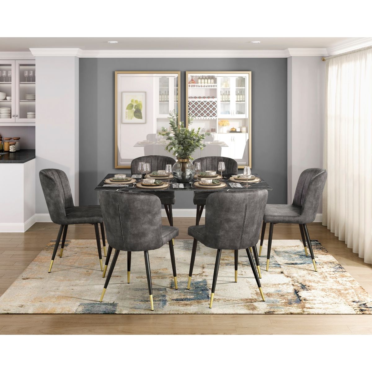 Clemente - Side Chair (Set of 2) - Charcoal