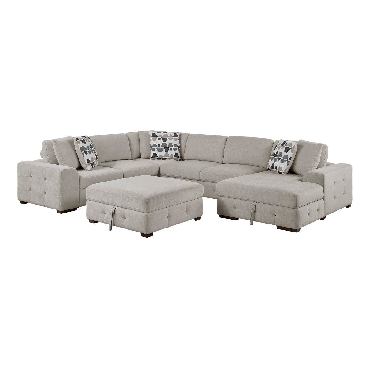 Raife - Sectional With Ottoman